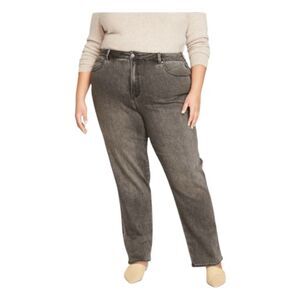 Universal Standard Donna High Rise Curve Straight Leg Jeans Stonewash Black 16